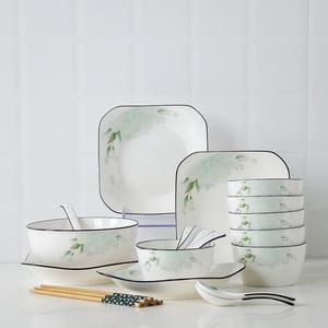 碗碟套装 家用饭碗北欧简约陶瓷吃饭碗欧式创意组合碗盘餐具套装
