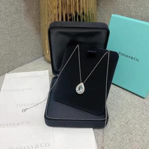 二手Tiffany & Co.蒂芙尼Soleste系列海蓝宝石钻石项链 配盒