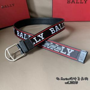 法国直邮 巴利/BALLY 新款男士商务休闲针扣腰带双面LOGO帆布皮带