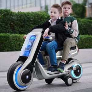 儿童电动摩托车玩具车可坐人男女大人亲子双人座可充电超大号童车