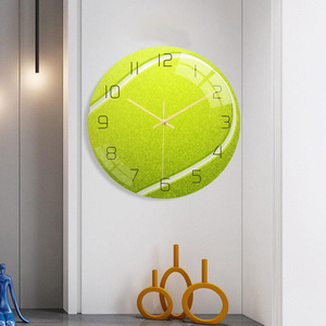 CC121网球挂钟运动球类挂钟亚克力材质静音机芯卧室客厅装饰时钟