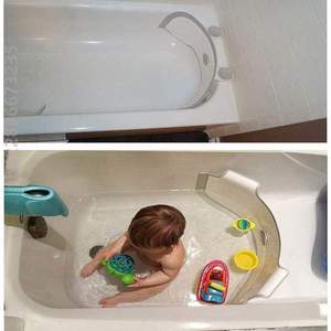 隔断浴缸宝宝洗澡省水]婴儿挡水板板浴盆隔水水坝浴缸分离浴缸板