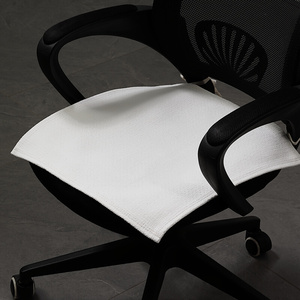 坐垫椅垫棉麻白色办公椅垫防滑垫加厚屁垫高档单人沙发垫椅子垫