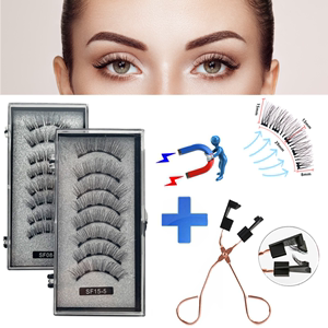 3D Natural Eyelashes With 5 Magnetic Lashe Handmade Reusable