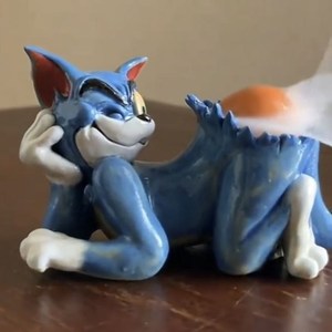 小红书同款A汤姆猫香炉有趣卡套猫和老鼠树脂摆件玩具闺蜜情侣送