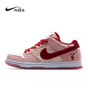 耐克Nike SB DUNK LOW 男鞋情人节粉色丝绒正品低帮板鞋休闲女鞋