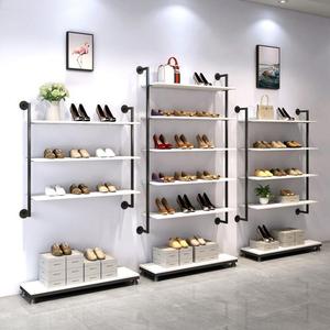 鞋店鞋架陈列货架服装店展示架包包架多层上墙置物架壁挂式靠墙架
