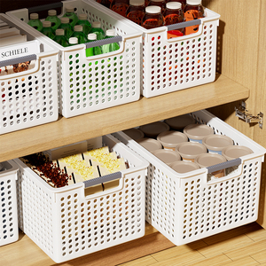 IKEA宜家零食杂物收纳箱玩具整理筐家用橱柜置物篮子储物塑料箱厨