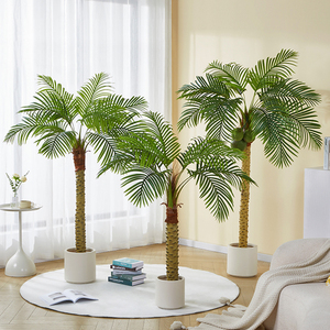 初见仿真绿植大型盆栽椰子树室内造景装饰散尾葵针葵棕榈落地摆件