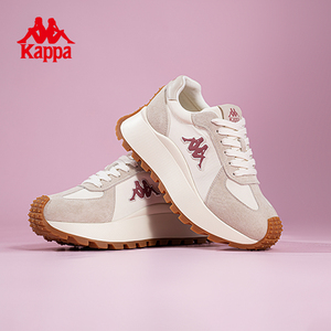Kappa卡帕休闲鞋百搭女款2024春季新款鞋子女夏季增高厚底老爹鞋