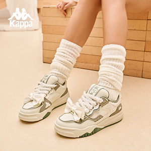 【特价清仓】Kappa卡帕板鞋女款2024新款百搭小白鞋女厚底面包鞋