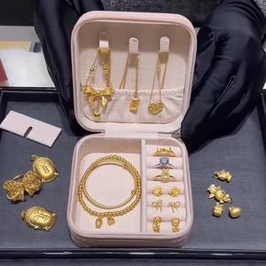 黄金存放盒放小型珠宝耳环便携首饰收纳盒高档精致2024新款饰品盒