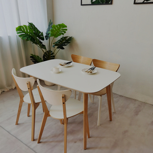 宜家北欧风格实木餐桌诺米拉家用餐桌椅子组合简约现代餐厅网红
