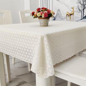 清新加厚欧式pvc桌布防水防烫正方台布长方形餐桌垫免洗茶几布艺