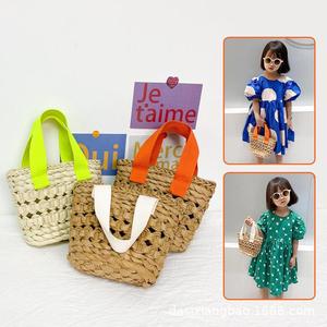 韩国小姐姐背包夏季新款儿童草编包沙滩零钱配饰包女童单肩手提包