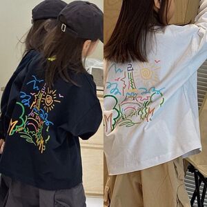 巴­拉巴­拉韩版童装女童休闲嘻哈长袖T恤秋冬装新款儿童宽松打底