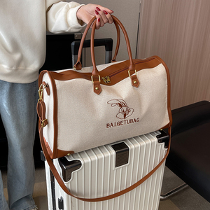 短途旅行包女时尚手提轻便大容量收纳行李包斜挎外出差旅游健身包