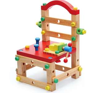 巧之木制儿童拆装玩具鲁班椅工具椅百变螺母拆装组合拼装益智积木