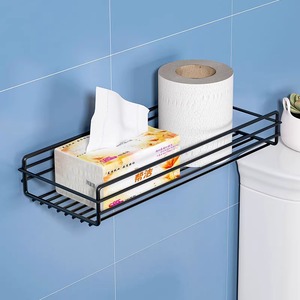 挂壁置物架放的卷纸厕所纸巾盒卫生纸打孔置物架厕纸免卫生间盒子