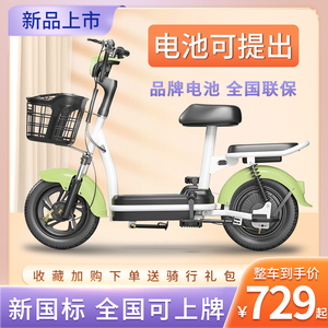 2024新款国标电动车小型车男女成人电动自行车两轮迷你代步电瓶车