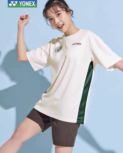2024新款yy羽毛球服米白色韩国文化衫男女短袖速干运动训练服定制
