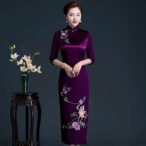 Wedding m dress young long improved cheongsam dress Tang sui