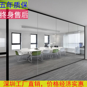 香港房间隔断墙办公室玻璃高隔断隔墙卧室间隔板木板隔断工厂直销