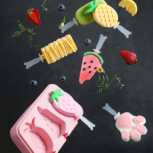 日本进口雪糕模具家用自制软硅胶做冰棒冻冰棍冰糕儿童冰淇淋可爱