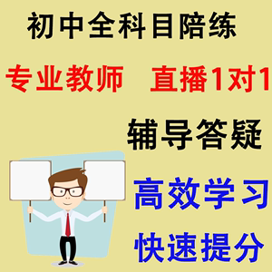 初中语数英提分陪练在线一对一辅导网课真人1对1辅导小初高培训
