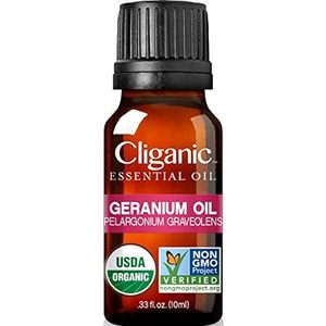 Cliganic Organic Geranium Essential Oil， 100% Pure Natura