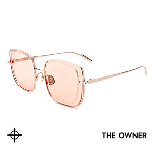 THE OWNER/ 入戏 墨镜优雅方形大框珍珠装饰双圈设计小脸神器眼镜