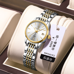 瑞士品牌新款超薄女士手表奢华时尚钢带防水夜光石英表女款高级感