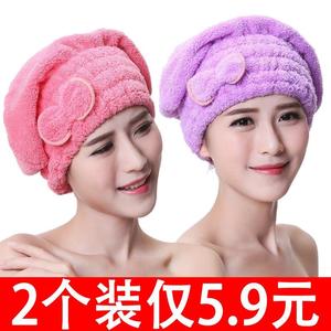 干发冒干发器浴帽强吸水快速干法帽包头发的毛巾洗头擦头干发巾