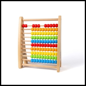 Hape儿童彩虹珠算架婴儿算盘计算架男女孩益智玩具数学教具3-4岁