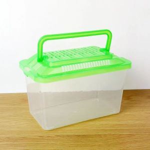 宠物饲养爬虫盒子仓鼠笼子小型运输盒外带手提盒乌龟盒塑料运输用