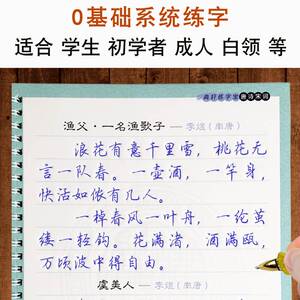 练字帖成人行楷行书速成反复用使用钢笔字帖女生漂亮字体初中生高中生大学生练字凹槽字帖男生小清新硬笔书法练字视频教程行书临摹