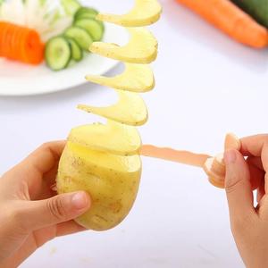 创意蔬菜卷花器懒人神器螺旋切黄瓜神器旋风土豆切片器旋转薯塔刀