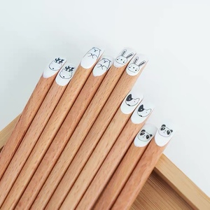 可爱动物表情筷子！每人一双 实木筷子 熊猫兔子情侣筷子分餐木筷