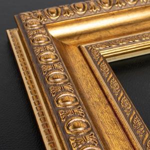 欧式外框定制任意尺寸金色复古镜框装饰线条数字油画装裱树脂画框