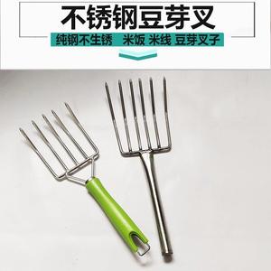 不锈钢豆芽叉子不锈钢豆芽叉子米饭叉米线叉厨房食堂商用松米饭叉