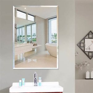浴室镜子打孔安装孔卫生间贴墙镜厕所梳妆台玻璃镜洗漱卫浴半身镜