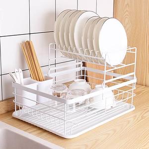 碗盘淋水架碗碟套装家用洗完碗沥水架晾干碗架小号堆碗架窄款日式