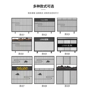 铁艺简约屏风酒吧围栏装饰半截花架餐厅绿植矮隔断墙饭店卡座护栏