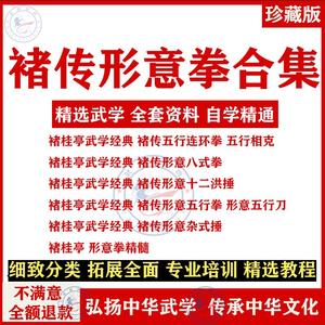 褚桂亭褚传形意拳视频教程五行连环拳八式拳十二洪捶杂式锤教学