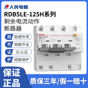 小型漏电断路器RDX2LE-125 80/100a 大电流漏保开关总闸