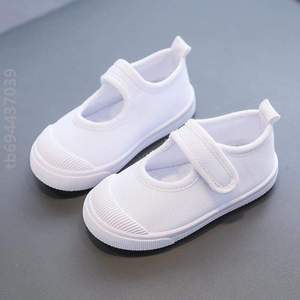 新款帆布鞋宝宝男款2024幼儿园[儿童小白鞋软底运动鞋女童白春季