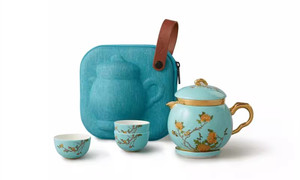 【散件】永丰源夫人瓷西湖蓝7头旅行茶具配件盖子茶滤杯子安全包
