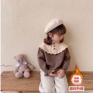 巴拉巴柆女童针织衫秋冬新款加厚儿童套头毛衣中小童韩版圆领可爱