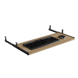 通用型支架抽拉放键盘的托架桌子安装架推拉底部拖盘带挡板滑