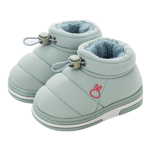 儿童棉鞋冬加绒保暖男童女童羽绒防水室内防滑软底包跟宝宝棉拖鞋
